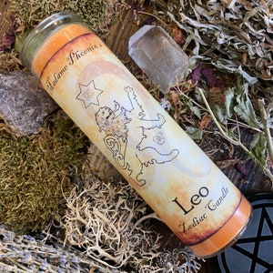 Zodiac Magic Leo Astrology Spell Candle
