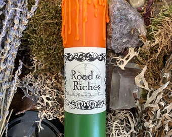 Road to Riches Prosperity Spell Candle