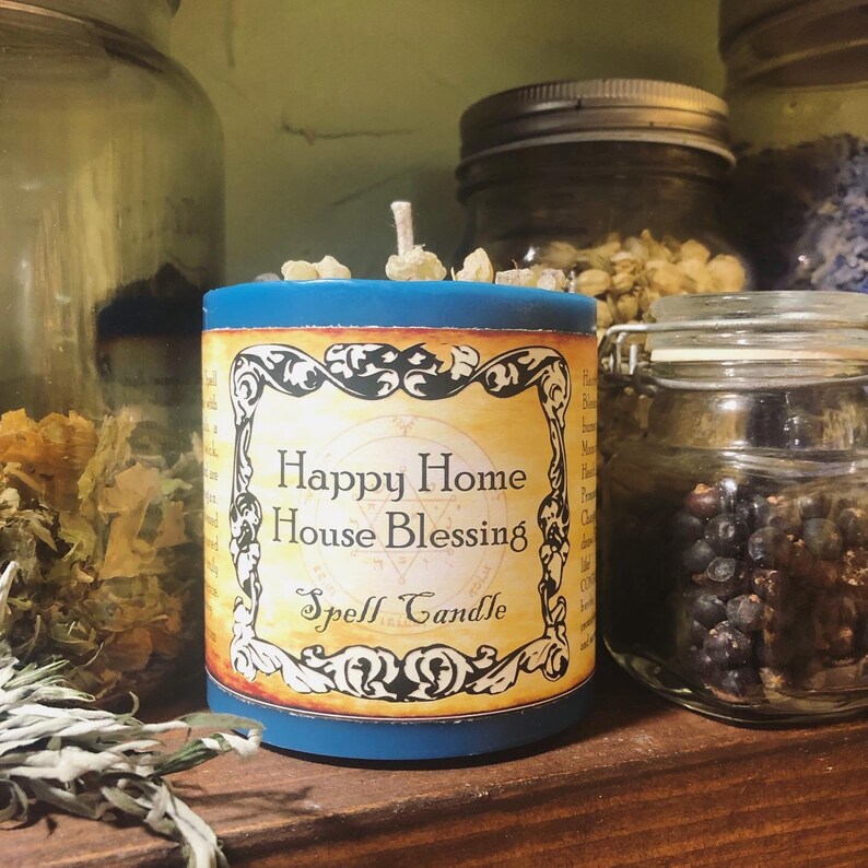 Happy Home House Blessing Ritual Candle Etsy Canada