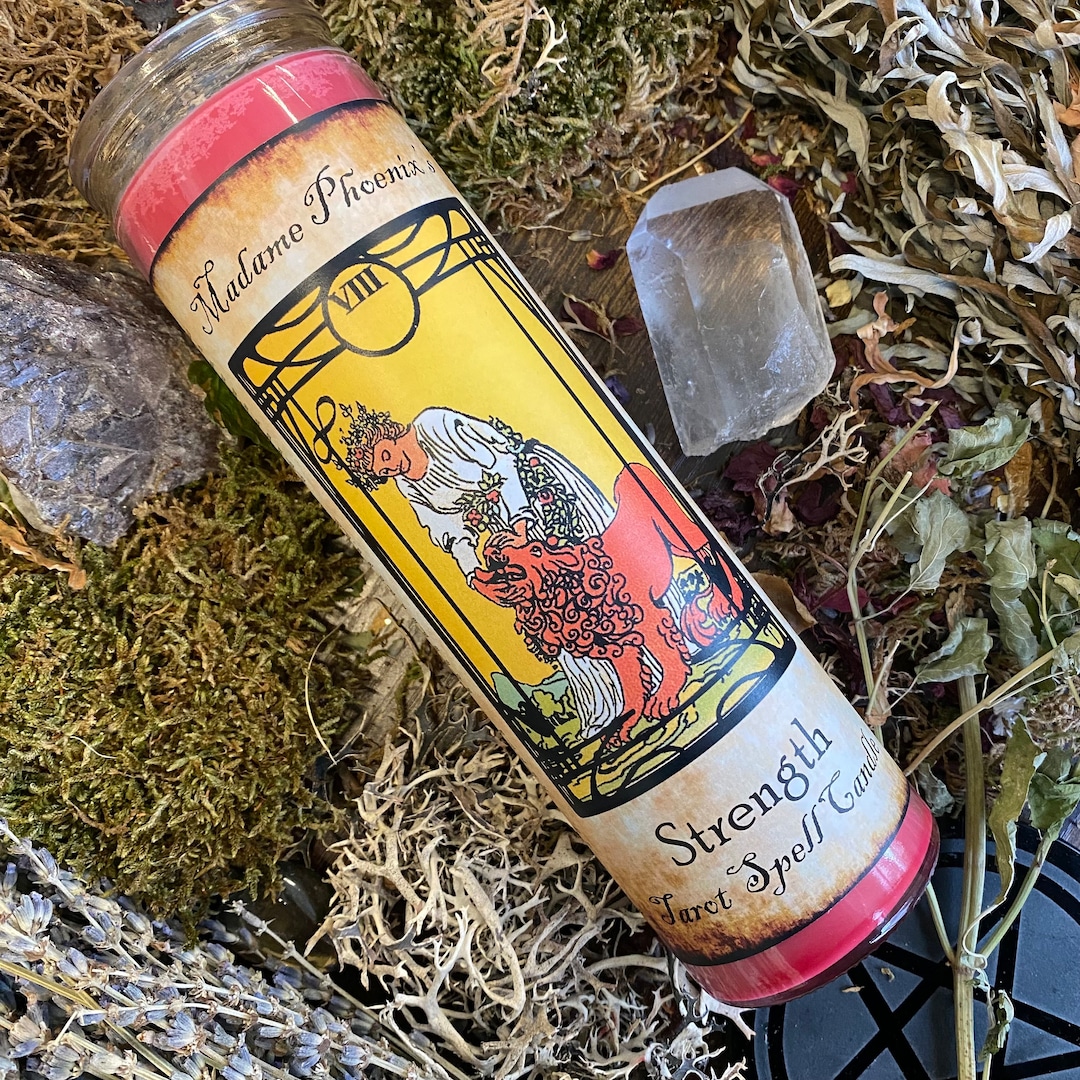Magic Strength Tarot Magic Strength Card Spell Candle - Etsy UK