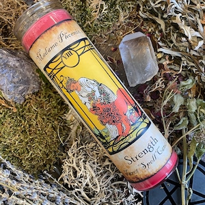 Tarot Magic Strength Card Spell Candle