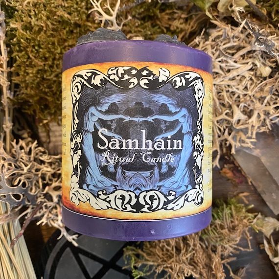 Samhain Witch's Sabbat Chunky Pillar Candle