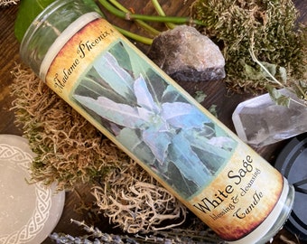White Sage 7 day Blessing Candle