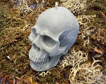 刻印入り大型スカルキャンドル + 24Kゴールド + スターリングシルバー