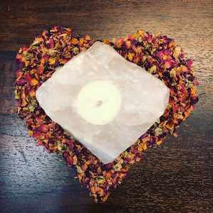 Rose Quartz Crystal Candle