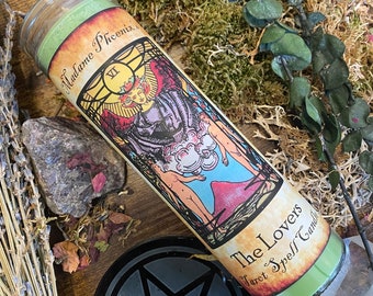 Tarot Magic The Lovers Card Spell Candle
