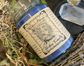 Zodiac Magic Pisces Astrology Spell Candle