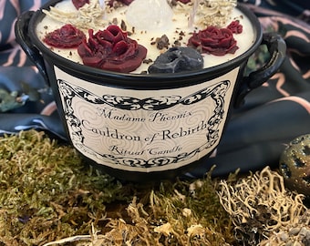 Cauldron of rebirth spell candle