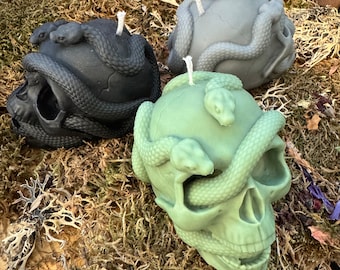 Skull and Snake Altar Candle