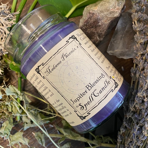 Planetaire magische Jupiter Spell Candle