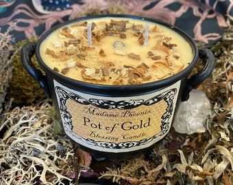 Pot of Gold Abundance & Prosperity Cauldron Candle