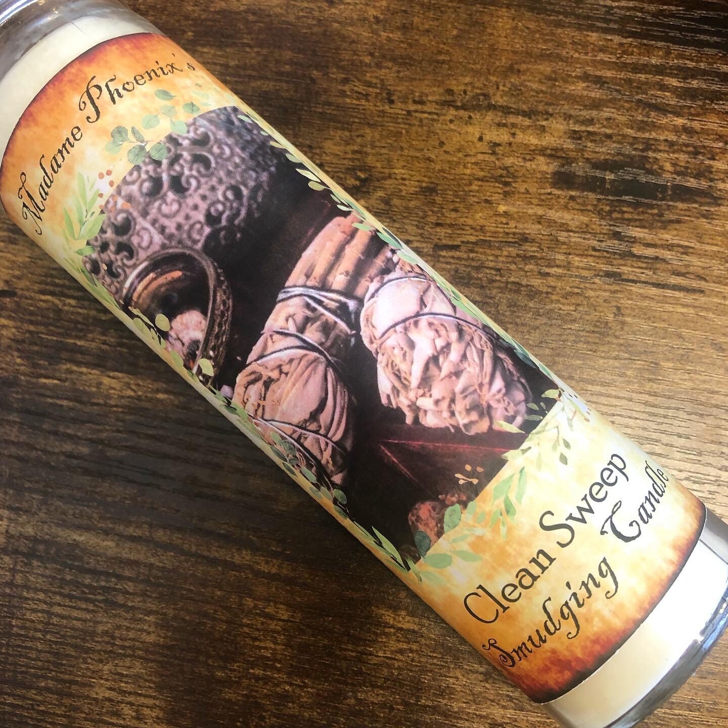 Clean Sweep Smudging Spiritual Cleansing Spell Candle Etsy