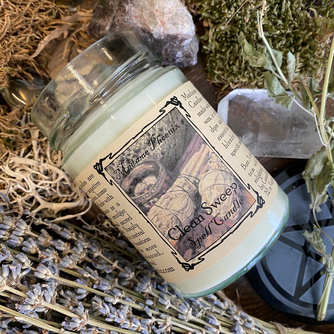 Clean Sweep Spiritual Cleansing Spell Candle Etsy