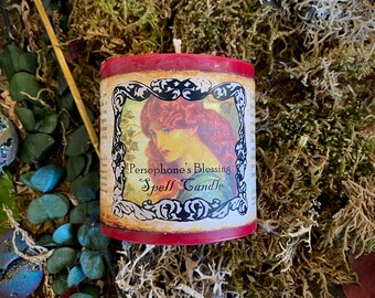 Persephone Blessing Chunky Pillar candle