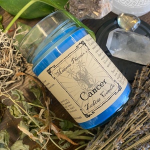 Zodiac Magic Cancer Astrology Spell Candle