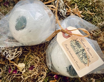 Moss Agate Crystal Magic Spell Bath Bomb