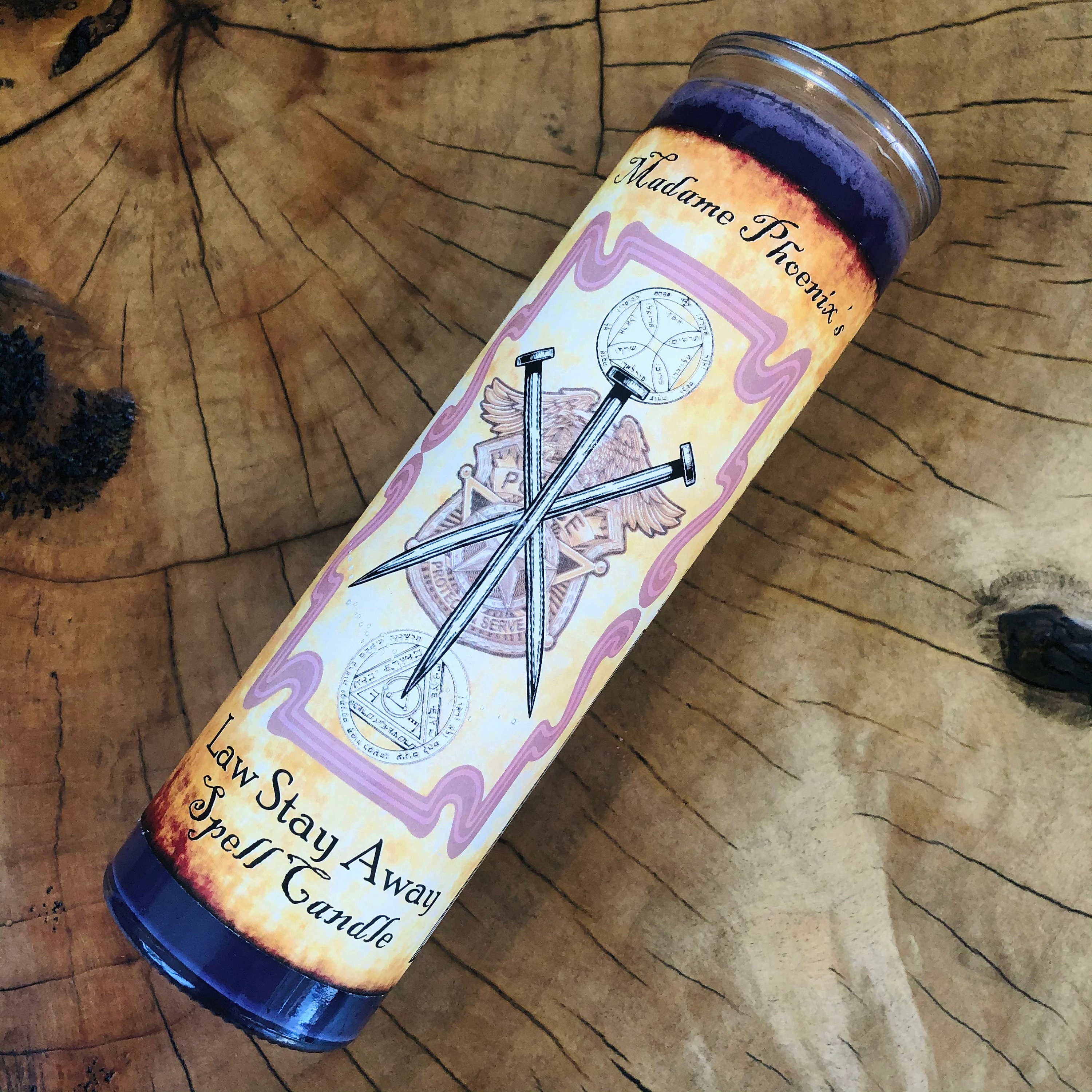 Law Stay Away Traditional Condition Candle Etsy UK