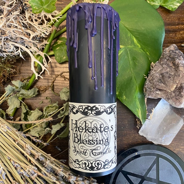 Hekate Devotional Witchcraft Pillar Magic Candle