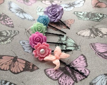 SALE! Summer Rose Hair Pins
