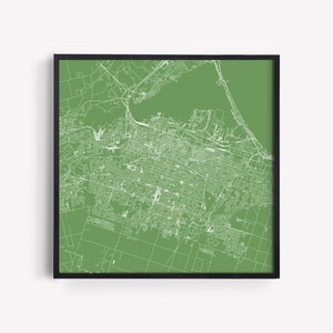 HAMILTON CITY KARTE Fine Art Karte Poster - Moderne Ontario Kanada Druck Minimalistisches Stadt Poster Urban City Grid Art Qualität Giclée Druck