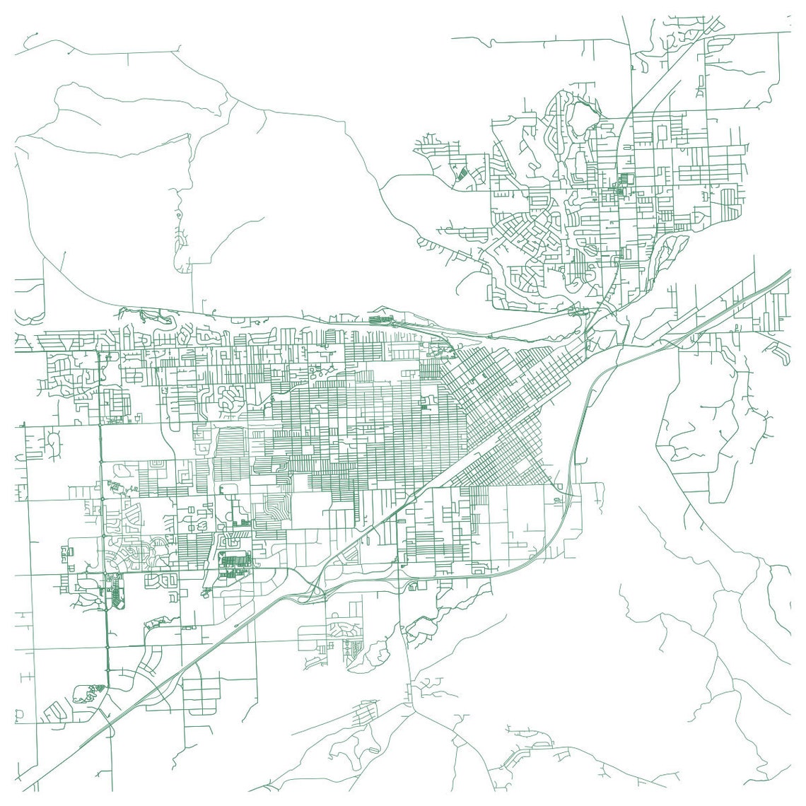 BILLINGS CITY MAP Fine Art Poster Billings Montana Map Etsy New Zealand