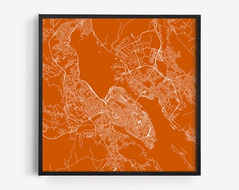 HALIFAX CITY MAP Fine Art Map Poster - Modern Nova Scotia Canada Print Minimalist City Poster Urban City Grid Art Quality Giclee Print