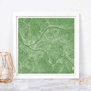 PITTSBURGH CITY Map - Fine Art Map Poster - Modern Pennsylvania USA Map Print Minimalist City Poster Urban City Grid Art Giclee Print