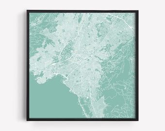 ATHENS Greece CITY MAP Poster Line Art City Map Road Map of Athens Minimalist City Map Wall Art Modern Design City Grid Poster Ribba