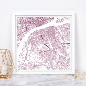 WINDSOR KARTE KARTE - Fine Art Map Poster - Windsor Karte Druck Minimalistische Stadt Karte, Zeitloses Dekor, Klassische Wandkunst, Quadratische Karte