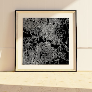 CANBERRA Australia CITY MAP Line Art City Map Road Map of Canberra Map ...