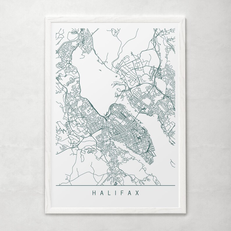HALIFAX MAP High Quality Giclee Print Minimalist Halifax Etsy