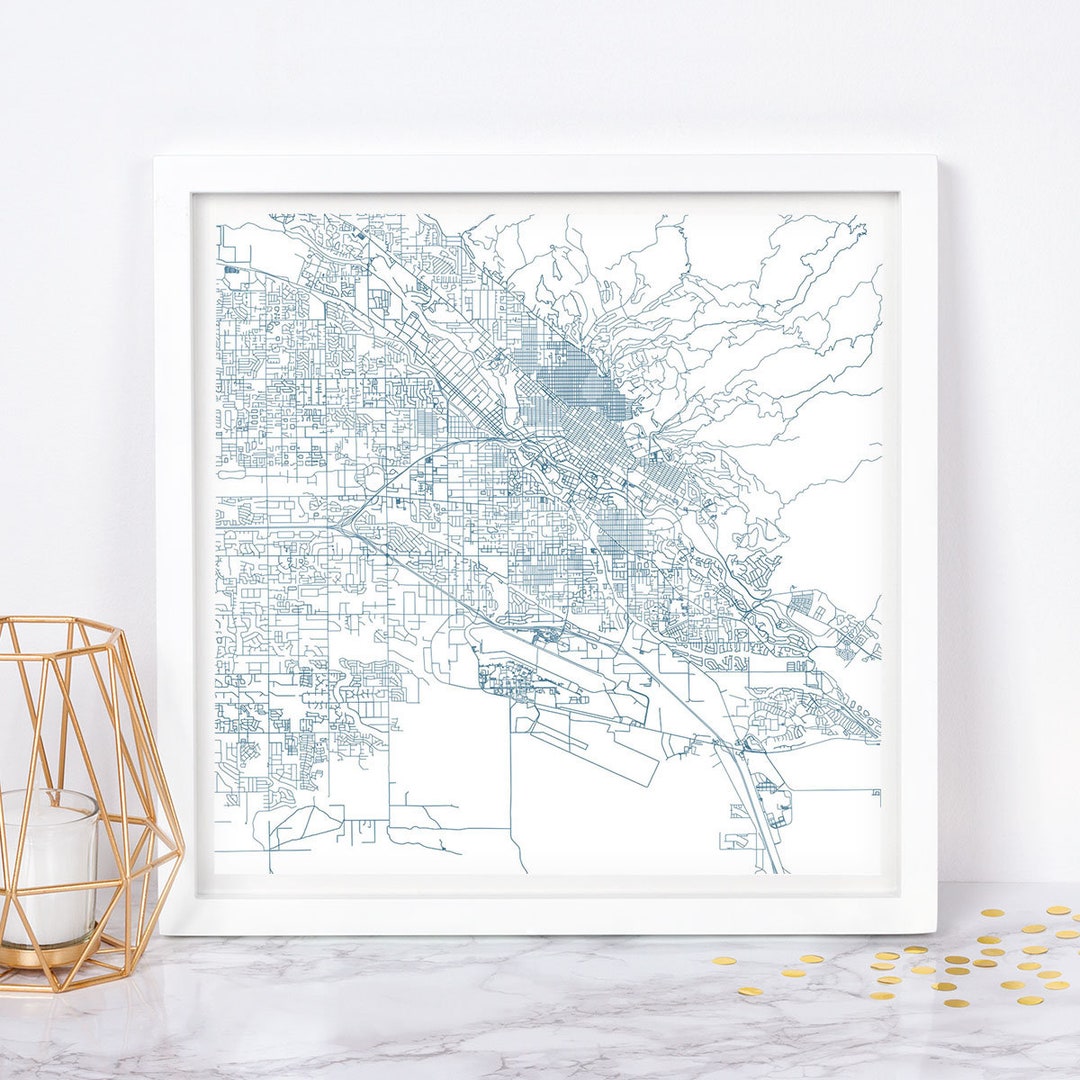 BOISE CITY MAP - Fine Art Poster - Boise, Idaho Map Print, Timeless ...