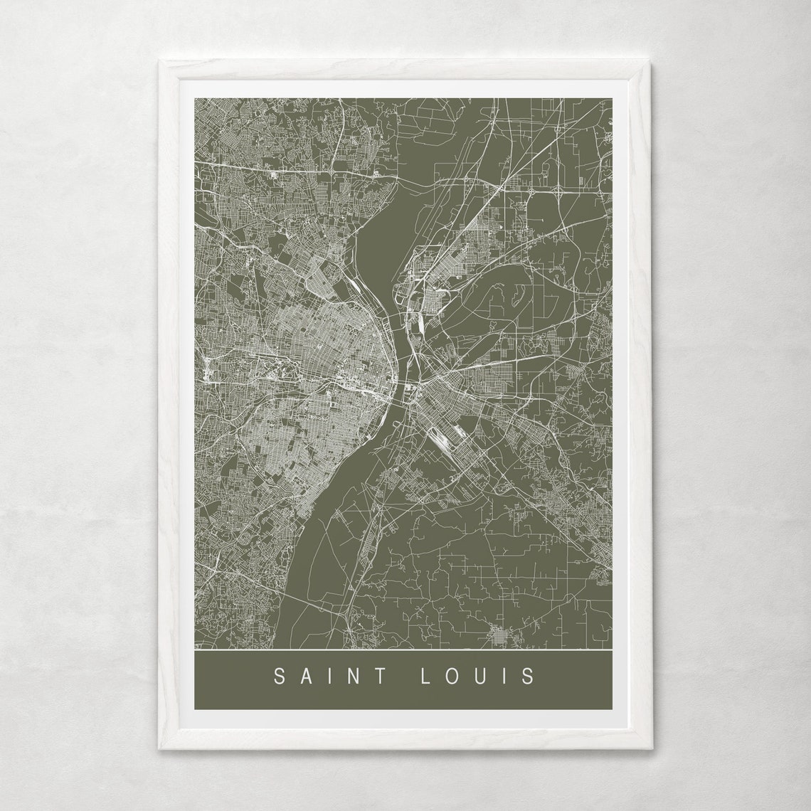 SAINT LOUIS MAP U.S.A. Map Art High Quality Giclee Print - Etsy