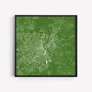 BORDEAUX STADTKARTE Linie Art Map Stadtplan Bordeaux Frankreich Karte Minimalistischer Stadtplan Wand Kunst Modernes Design City Map Poster Ribba