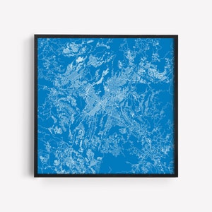 MAPA DE LA CIUDAD DE GUATEMALA - Póster de mapa de bellas artes - Impresión moderna de la ciudad de Guatemala - Póster minimalista de la ciudad - Impresión giclée de calidad artística de cuadrícula urbana