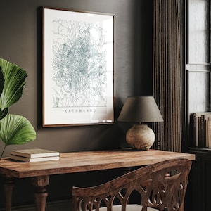 KATHMANDU MAP - High Quality Giclee Print, Minimalist Kathmandu Art Print, Customizable City Map
