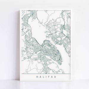 HALIFAX KARTE - Hochwertiger Giclée-Druck, minimalistischer Halifax Kunstdruck, anpassbarer Stadtplan