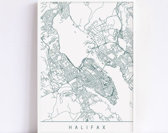 HALIFAX MAP - High Quality Giclee Print, Minimalist Halifax Art Print, Customizable City Map