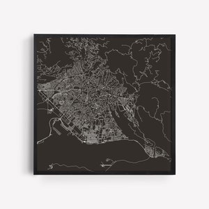 KINGSTON CITY KARTE Fine Art Karte Poster - Kanada Ontario Queen's Universität Druck Minimalistisches Stadt Poster Urban Grid Art Qualität Giclée-Druck