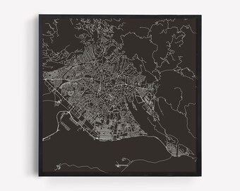 KINGSTON CITY MAP Fine Art Map Poster - Canada Ontario Queen's University Print Minimalist City Poster Urban Grid Art Quality Giclee Print