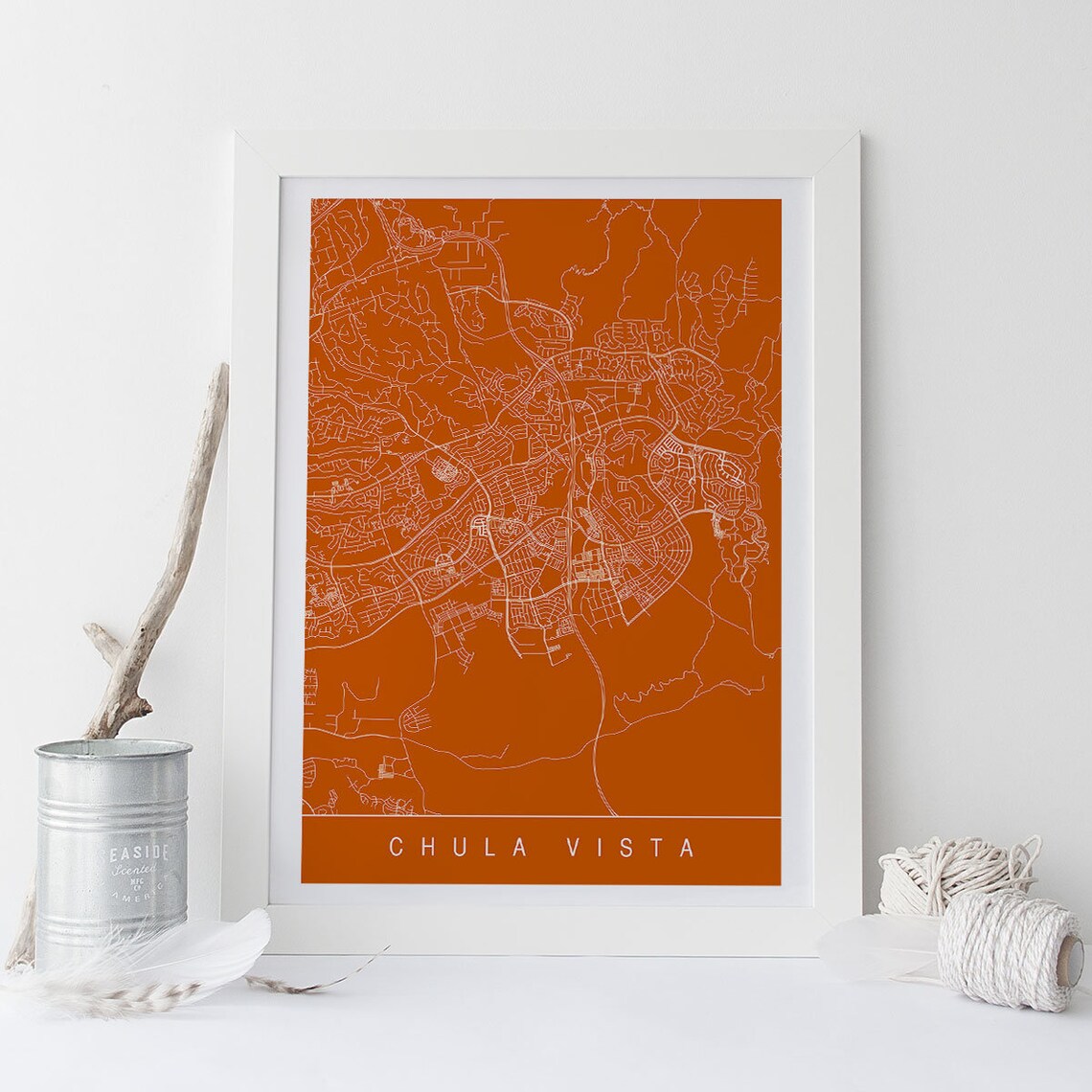 CHULA VISTA City MAP Line Art City Map Road Map of Chula Etsy