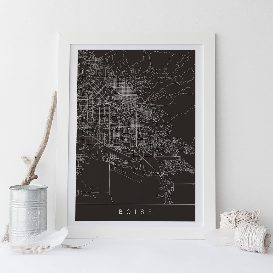 MAP OF BOISE Line Art City Map Road Map of Boise Idaho - Etsy Canada