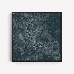 CHESHIRE England CITY MAP Poster Line Art City Map Road Map Cheshire Map Print Minimalist City Map Wall Art Modern Design City Grid Poster
