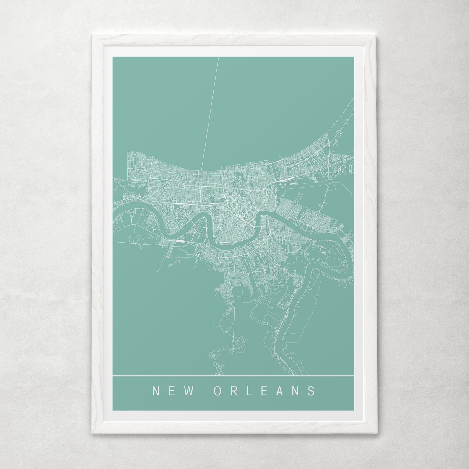 NEW ORLEANS MAP Art Modern Nola City Print Art - Etsy