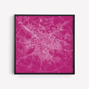 BUKAREST STADTKARTE Bukarest Rumänien Stadt Karte Straßenkarte von Bukarest Minimalist Stadt Karte Wand Kunst Modernes Design City Grid Poster Ribba
