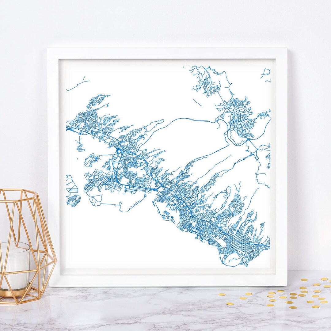 HONOLULU CITY MAP - Fine Art Map Poster - Honolulu Map Print Minimalist ...