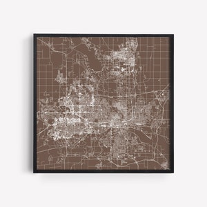 DES MOINES Iowa City MAP Poster Line Art City Map Road Map of Des Moines Minimalist City Map Wall Art Modern Design City Grid Poster Ribba
