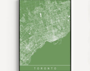 TORONTO MAP PRINT - Modern City Print Art - Customizable City Map Canada Modern City Art Print Giclee Ribba Toronto Ontario Map