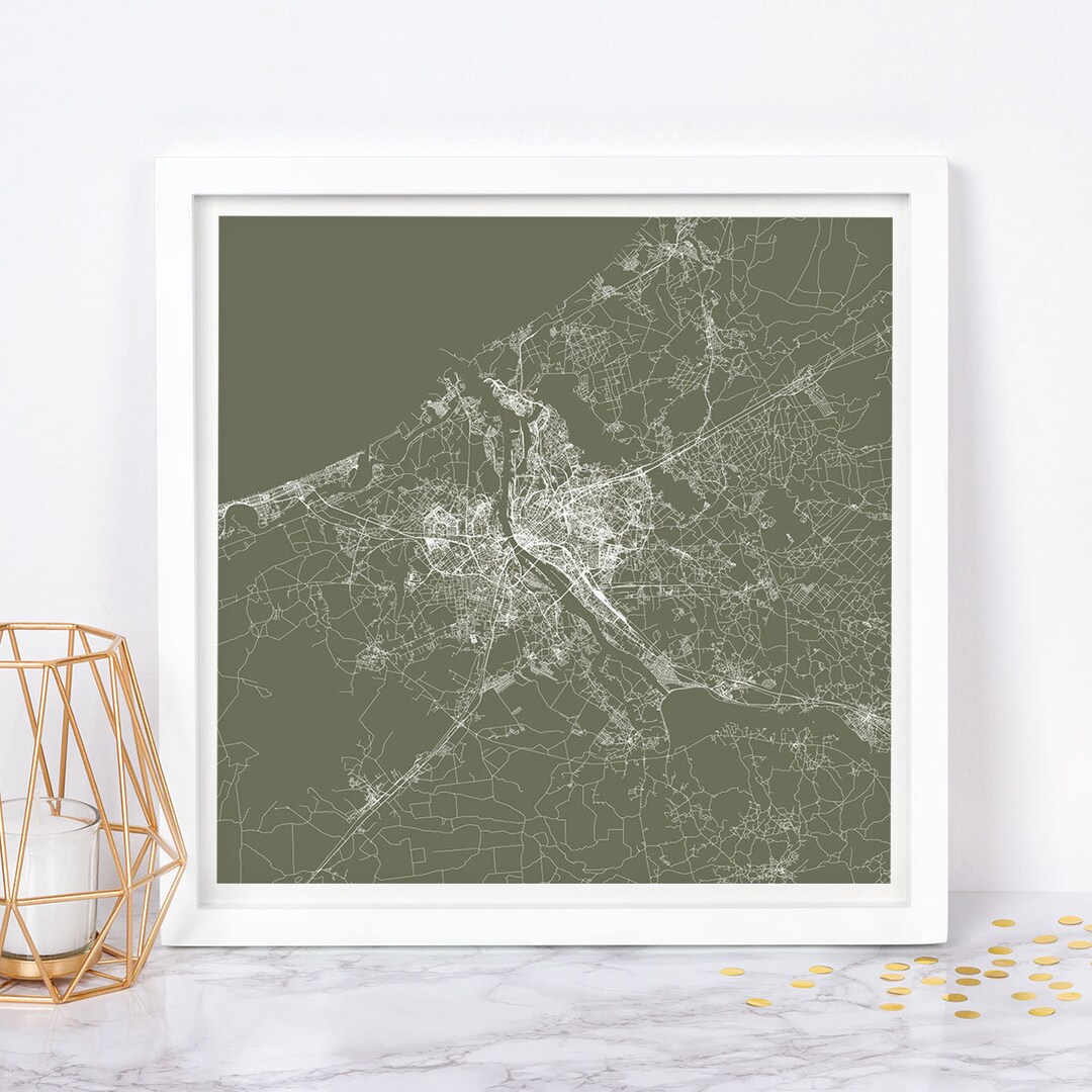 RIGA CITY MAP - Fine Art Map Poster - Modern Riga Latvia Map Print ...