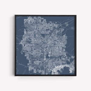 Carte de la ville de LAS VEGAS, affiche d'art - affiche de la ville minimaliste du Nevada moderne, États-Unis, grille de la ville urbaine, impression jet d'encre de qualité